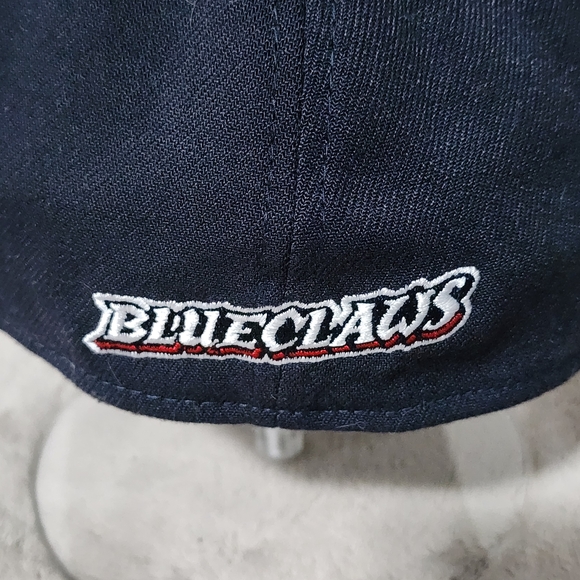 New Era Navy Blue Jersey Shore Blueclaws Cap with Embroidered Design. Size S/M. - Picture 3 of 5